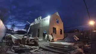 Сборка каркасного дома за 13 мин (таймлапс)