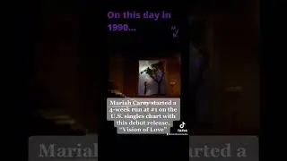 8/4/90: Mariah Carey started a 4-week run at #1 on the U.S. charts for “Vision of Love”