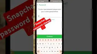 Snapchat account password change