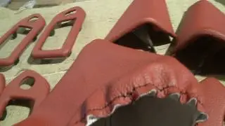 Перетяжка декора авто кожзамом!
