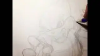 Drawing comic page of Jaak