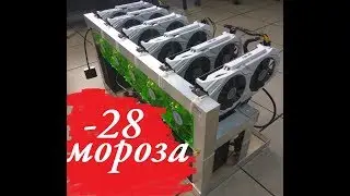Майнинг ферма в - 28 мороза