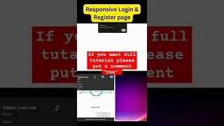 Login and registration page using #html  #css  #js  and #php p