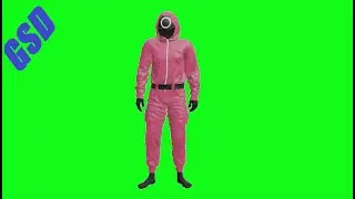 Squid Game Pink Soldier Green Screens