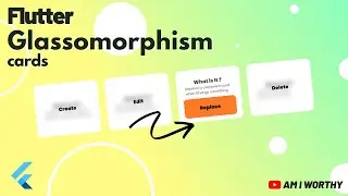 Responsive Glassomorphism card in  Flutter Web | Glass  Hover Effect