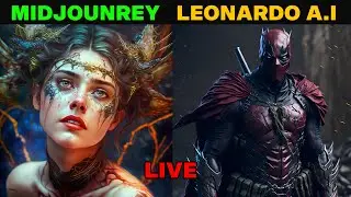 MIDJOURNEY vs LEONARDO A.I vs STABLE DIFFUSION - Ao Vivo