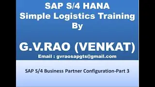 SAP S/4 HANA Business Partner Configuration Part 2