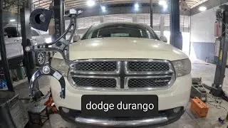 replacing upper and lower control arms - sway bar bushing ... dodge durango 2011 - 2015 