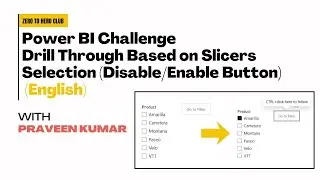 Power BI Challenege | Drill Through based on slicer selections (Enable/Disable Button) | English