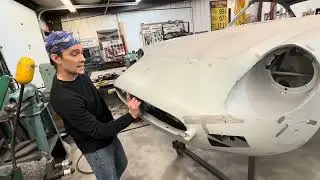 Repairing the body of a 1971 Ferrari 365