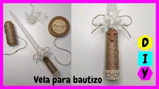 Como decorar velas para bautizo tu misma | Velas para bautizo fácil y bonitas DIY