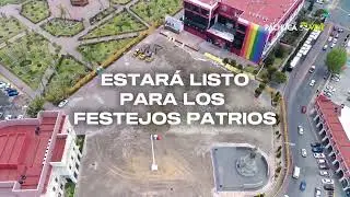 #PachucaDesdeElAire 🚁 La explanada de #PlazaJuárez es intervenida para rehabilitar 8 mil m² de piso