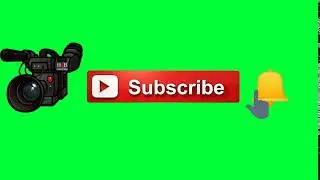 Subscribe button | Green screen | video camera icon