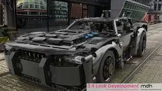 Digital LEGO®: Look Dev – 3D Tracking + HDRI Based Lighting (Batmobile) – Final Grading