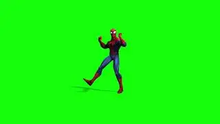 Spider Man Funny Dance C Walk - Green Screen mp4