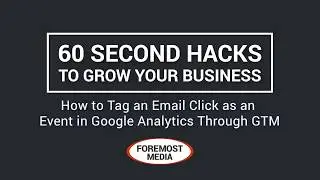 How to add an email click as an event in Google Analytics through Google Tag Manager.
