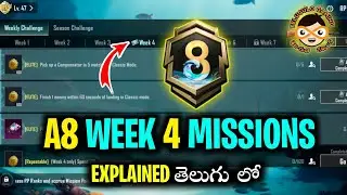 🔥BGMI Week 4 Missions Telugu |A8 RP Mission Telugu