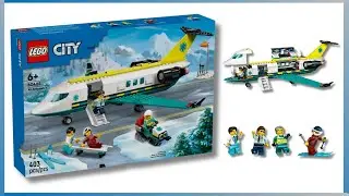 LEGO Emergency Air Ambulance Airplane – City Rescue Plane Speed Build – 60465