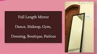 KAEVION 5.25 Feet Full-Length Wall Hanging Mirror | Waterproof PVC Wooden Frame | Perfect Home Decor