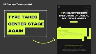 UI Design Trends 04 |  Type Takes Center Stage Again