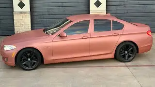 BMW rose gold liquid wrap