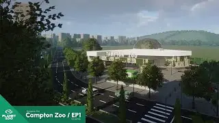 Creating modern zoo entrance | Campton Zoo EP1 | Planet Zoo