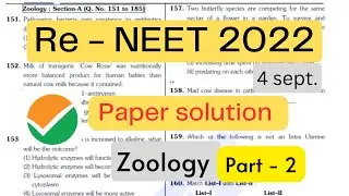 Re-NEET 2022 paper solution | part-2 | neet 22 paper solution