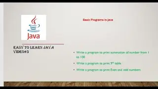 Basic Programs on java