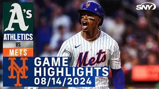 Mets vs Athletics (8/14/2024) | NY Mets Highlights | SNY