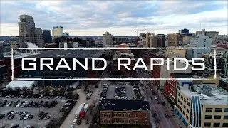Grand Rapids Michigan Day/Night Aerial Footage