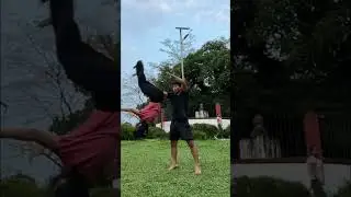 Assisted my Sister for a backflip