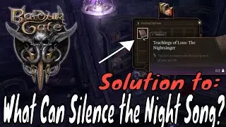 Silent Library Puzzle What can silence the Nightsong?