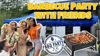 BARBEQUE PARTY WITH FRIENDS EATING OUTSIDE | BIRTHDAY CELEBRATION