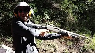 Shooting Dickinson arms XX3 shotgun for the very first time.
