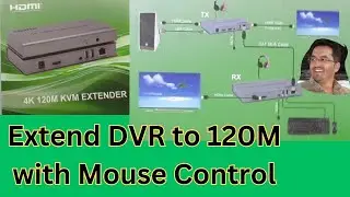 DVR HDMI Extender over ethernet cat 6 cable, with mouse control | JK Vision HDMI 120 M DVR Extender