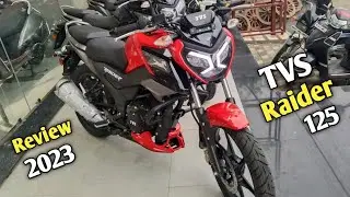 TVS Raider 125 Disc top model Full detail review 2023 - Red and Black colour combination 😍