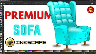“Design a Premium Sofa Using Bezier Tool in Inkscape | Realistic Vector Art Tutorial”