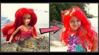 ИЗ КУКЛЫ в ЧЕЛОВЕКА ?  Превращение в Русалку / Принцесса Русалочка Ариэль /ПАРОДИЯ на РУСАЛОЧКУ