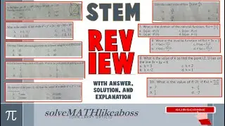 STEM ENTRANCE EXAM REVIEWER PART III | GENMATH AND BASIC CALCULUS TOPICS | TAGALOG