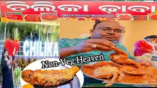 Chilika Dhaba Odisha/ A True Non-Veg Heaven/ Huge Blue Crab,Lake Fish, Mutton,Chicken and Many More