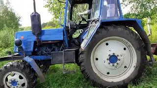 Вывозим мусор на Т-16, окучиваем картофель на тракторе ЛТЗ-55.