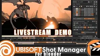 BLENDER LIVESTREAM : 'UBISOFT SHOT MANAGER' FREE ADDON DEMO (PREVIS, HYBRID + STORYBOARD TOOLS)