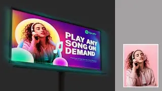 Spotify Advertisement Poster Making in Photoshop | motionkeyframe