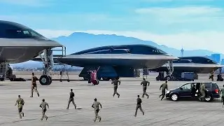 High Alert! US B-2 bomber makes emergency takeoff at full speed over Ukraine