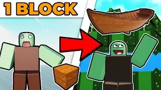 This BOAT is Only Made With 1 BLOCK! ... (crazy ending)