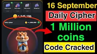 Hamster Kombat Daily Cipher Code 16 September | 16 September Hamster Kombat Daily Cipher Code Today