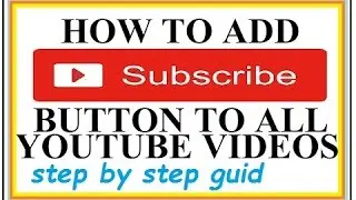 Add a custom subscribe button to your YouTube videos