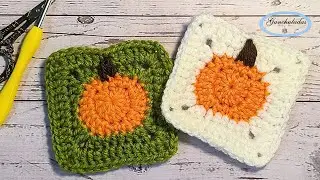 🤩🧶 Te Quedará PERFECTO, FÁCIL y RÁPIDO❗️ TUTORIAL Paso a Paso GRANNY SQUARE Calabaza