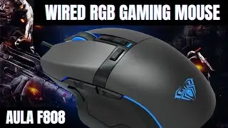 AULA F808 10 Keys Wired RGB Gaming Mouse
