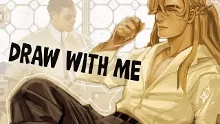 drawing my ocs as old paintings ✨ draw with me // why i stopped drawing fanart